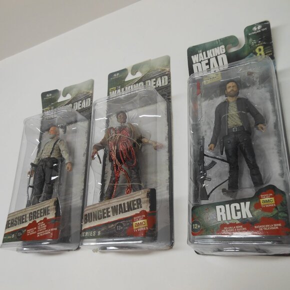 McFarlane Toys Walking Dead Hershel, Bungee Walker, Rick Action Figures Series 8 - Picture 8 of 13